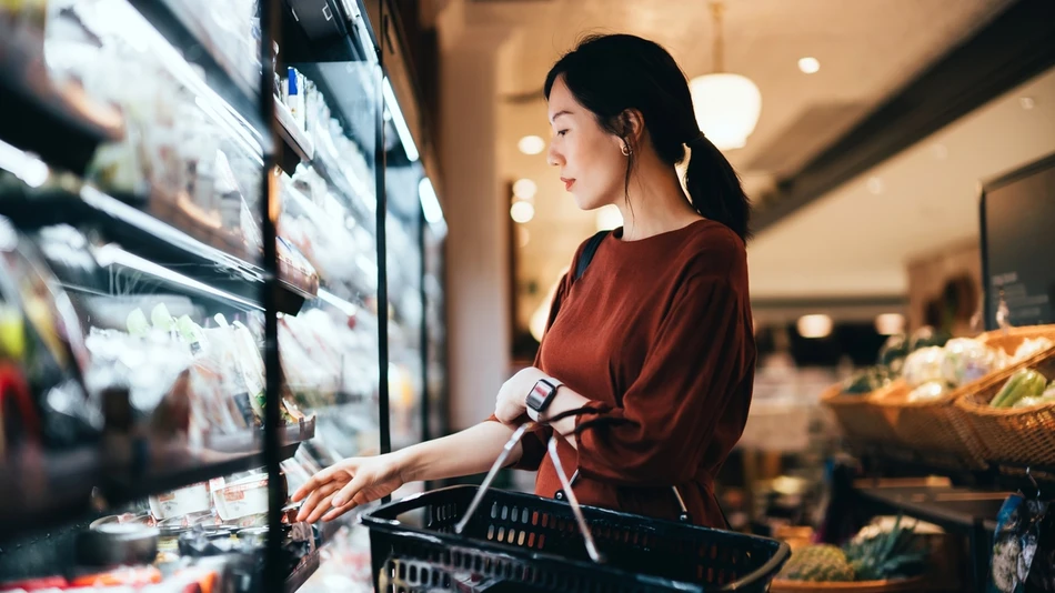 Woman in supermarket