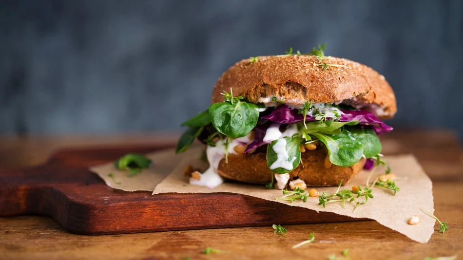 Unlock umami in plant based meat burger