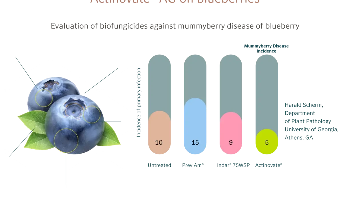 Evaluation of biofungicides against mummberry disease of blueberry 