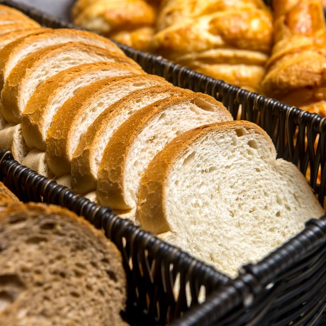 Bread on baker shelf