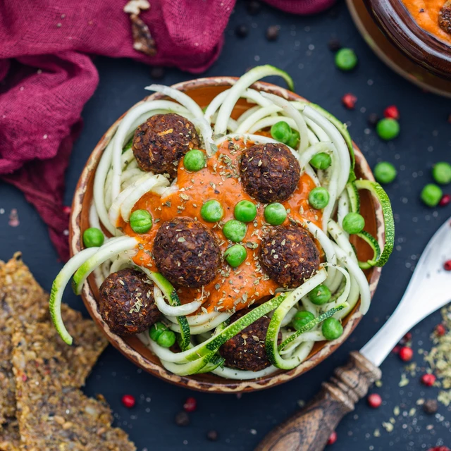 Deliciously tasty plant-based meatballs