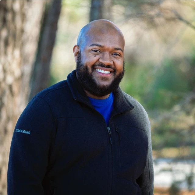 Man smiling to camera