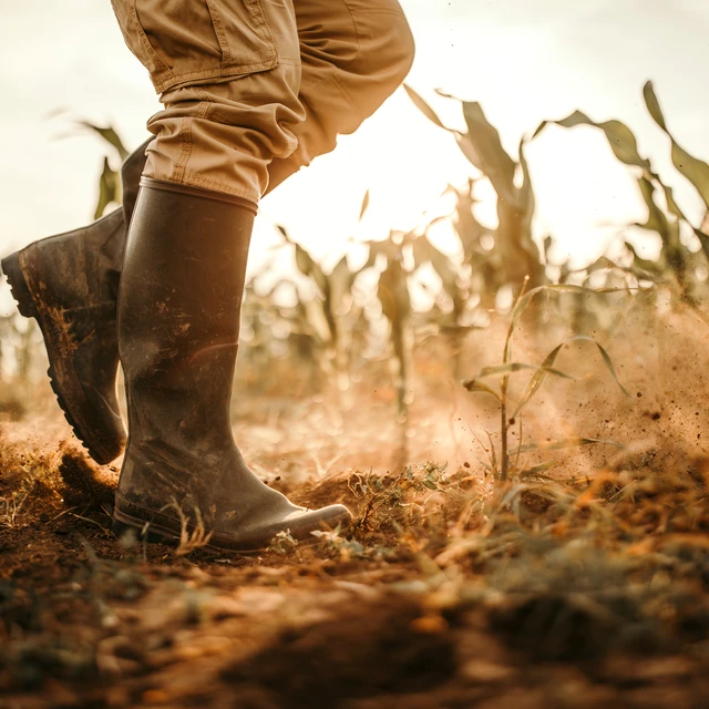 boots in field