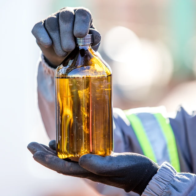 Photo of biodiesel in a bottle