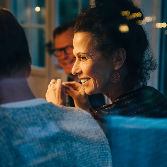 woman at dinner