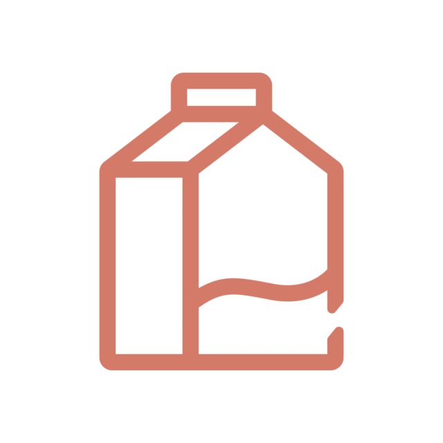 Icon showing a milk carton