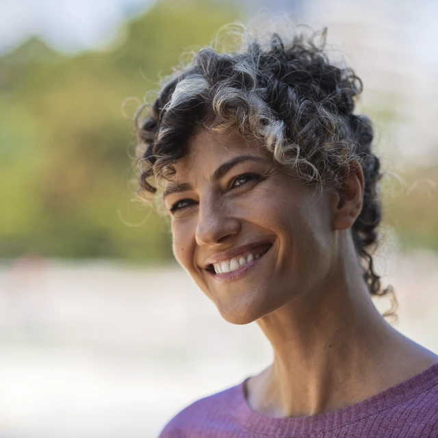 woman smiling