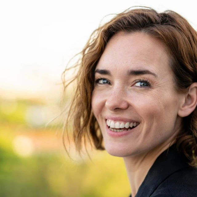 woman smiling