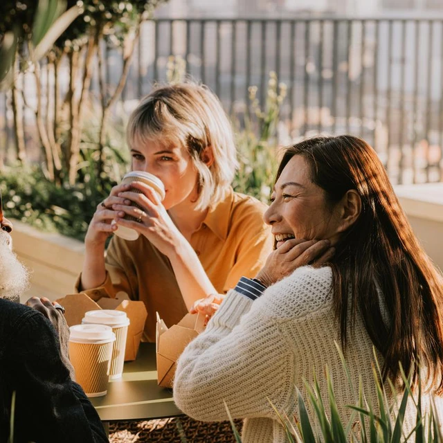 Plant-based rinks people drinking oat milk lattes