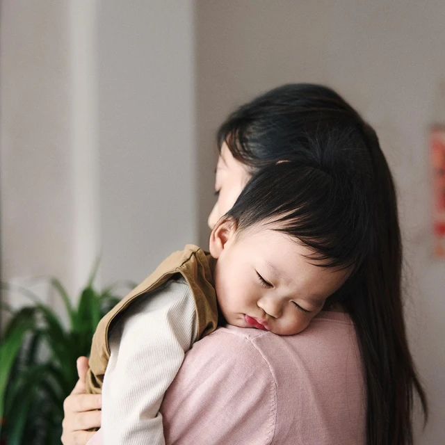 mother son embrace