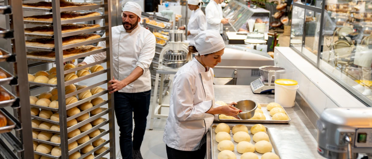 People in bake factory/bakery 