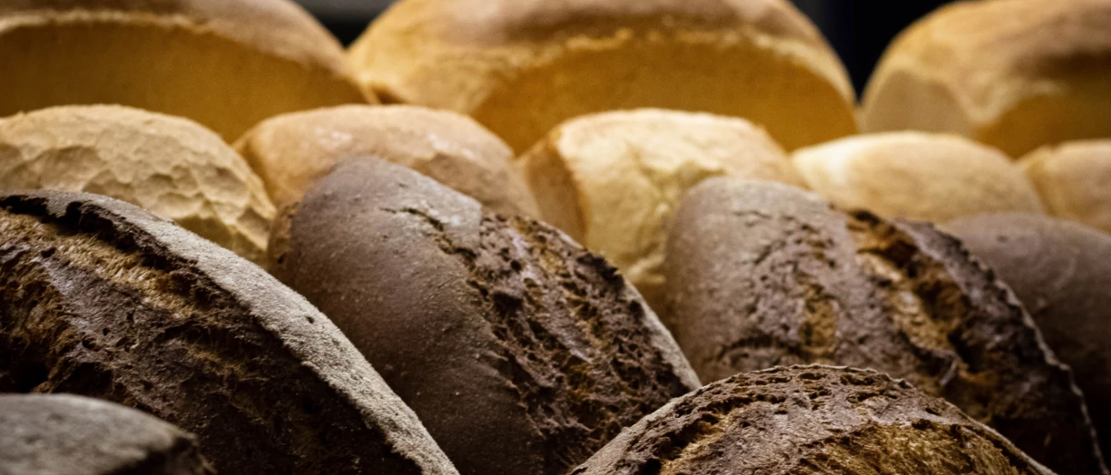 Close up of breads in an in-store bakery