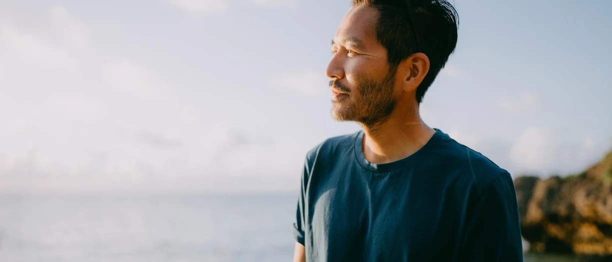 man at beach