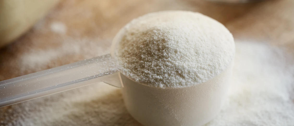 white powder in a plastic cup
