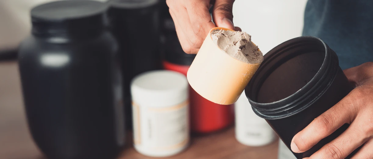 hands scooping protein