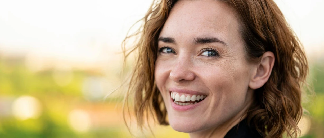 woman smiling
