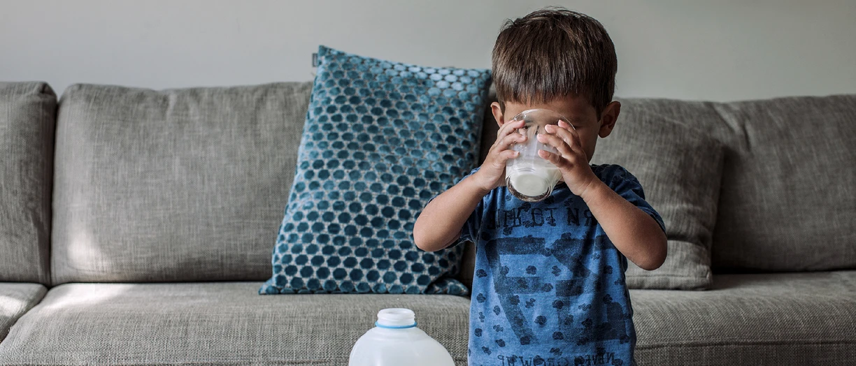 Child drinking milk
