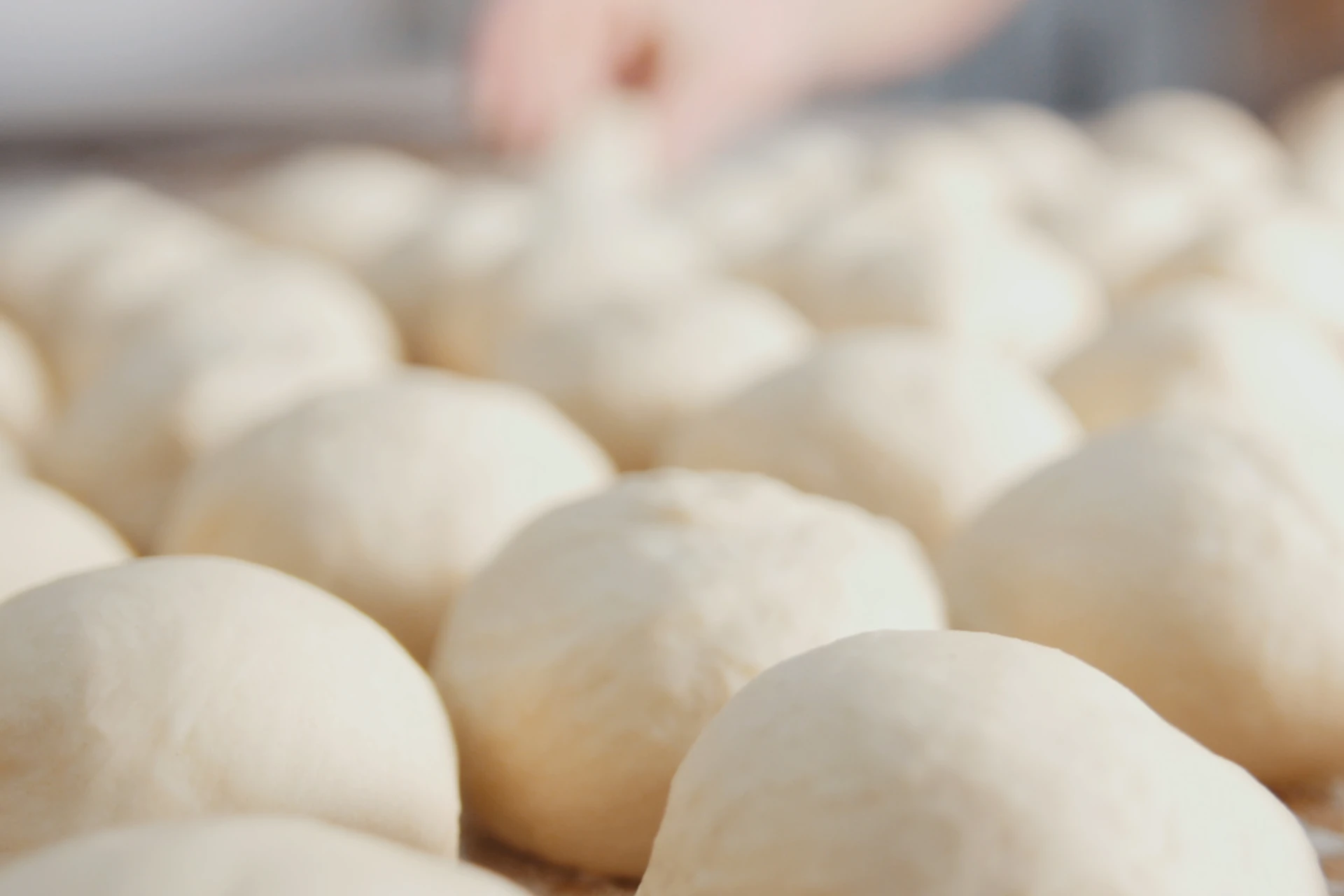 Balls of dough before baking