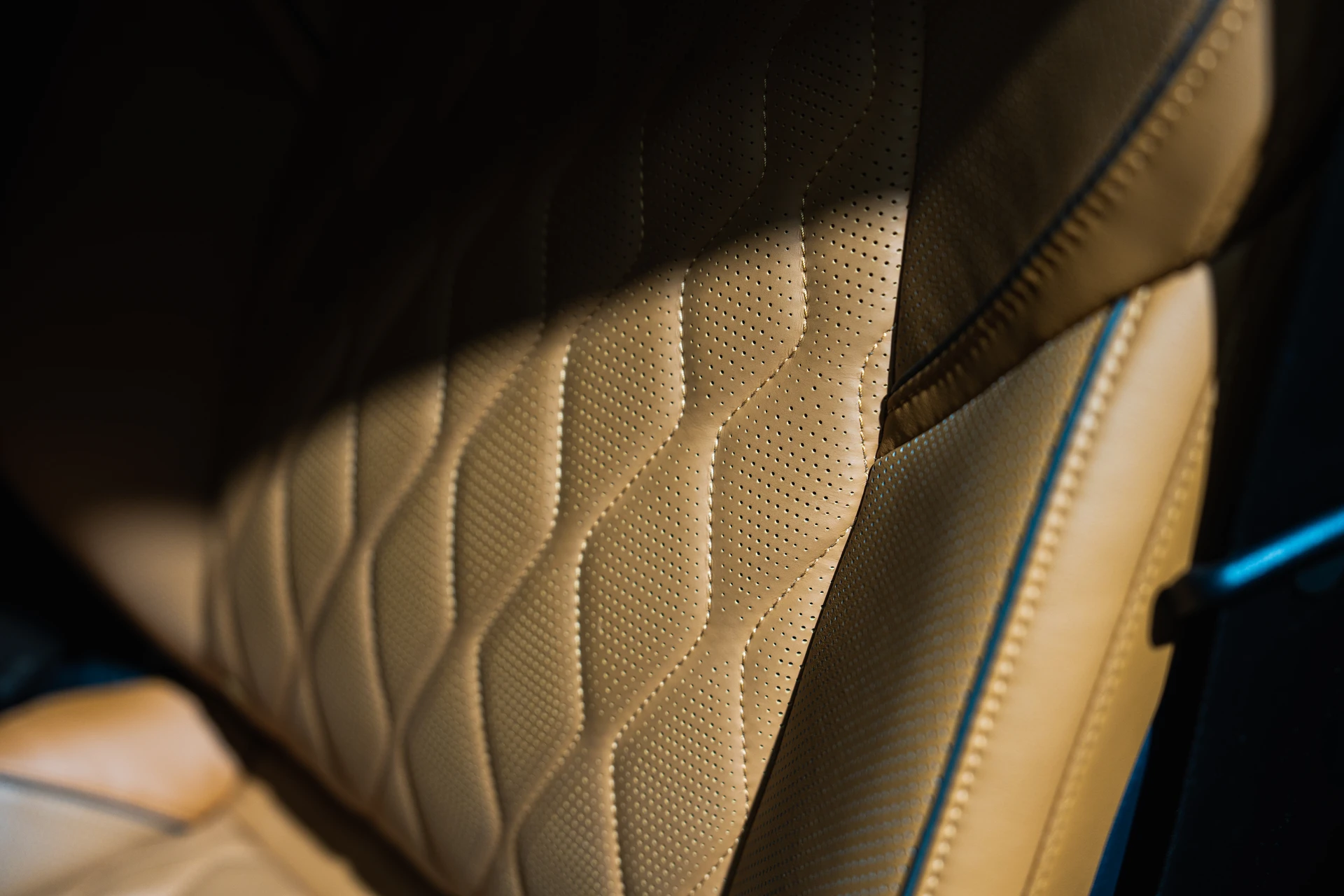 Brown car leather seat