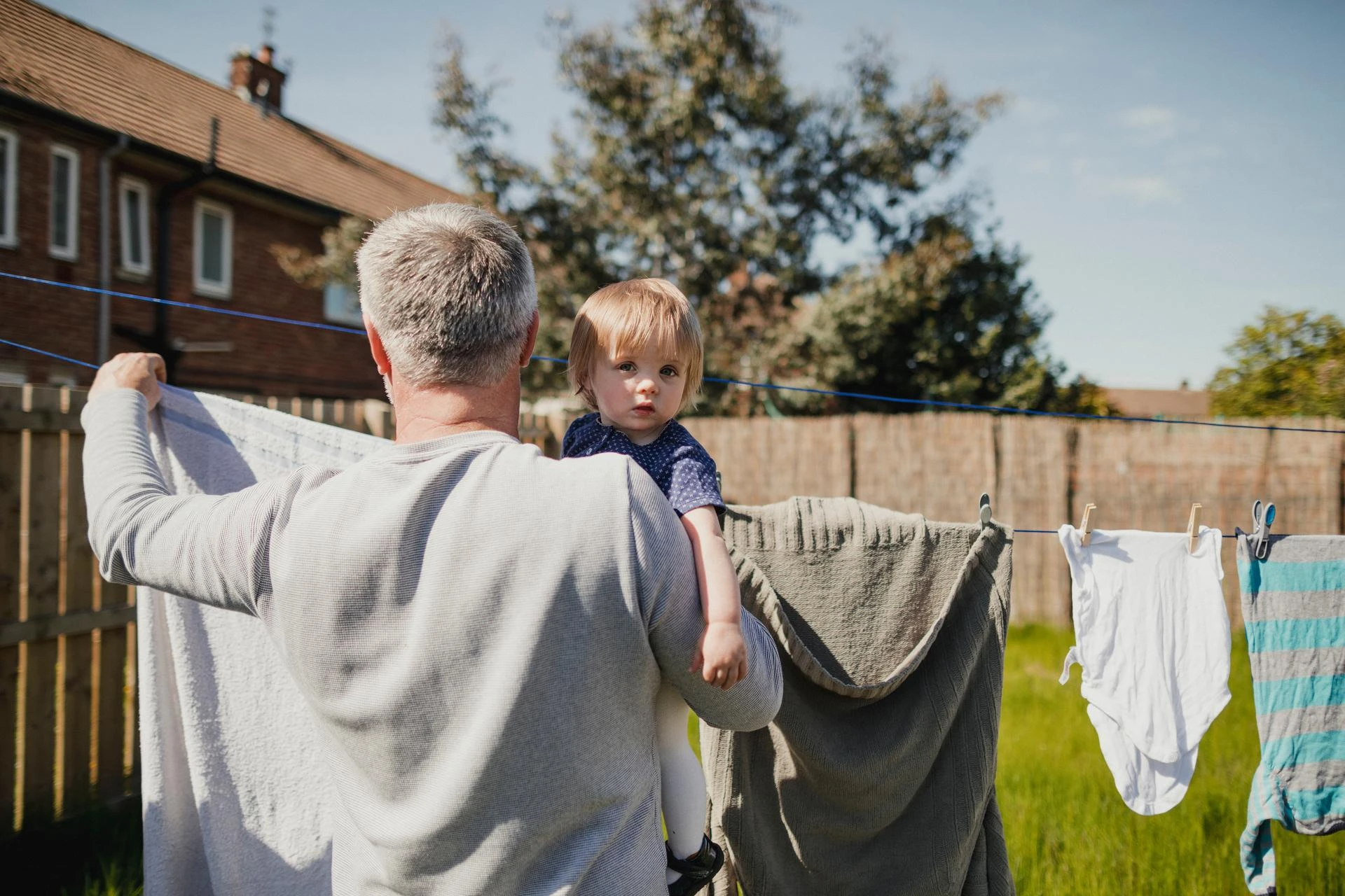 hanging laundry