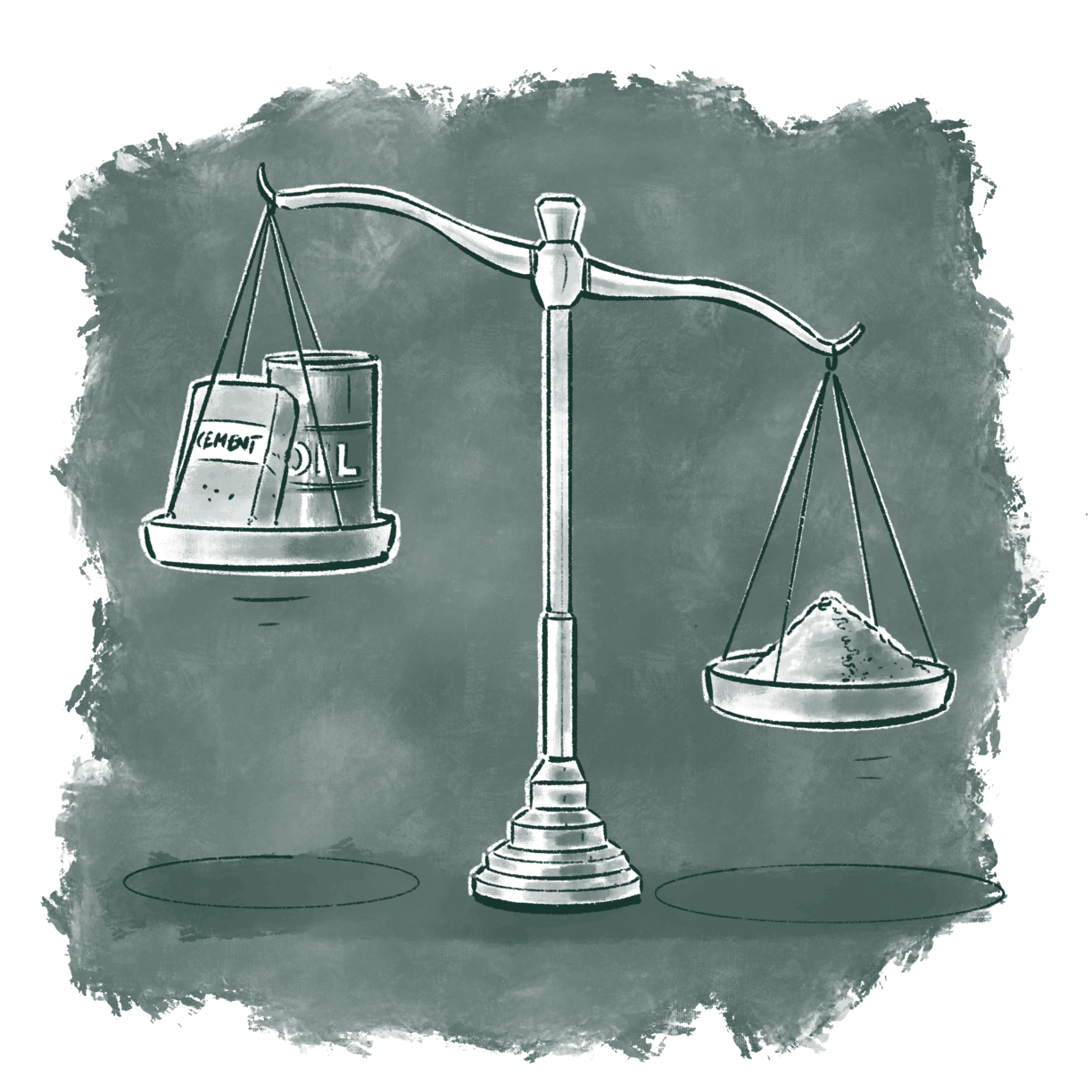 Critical problems with cement and bitumen