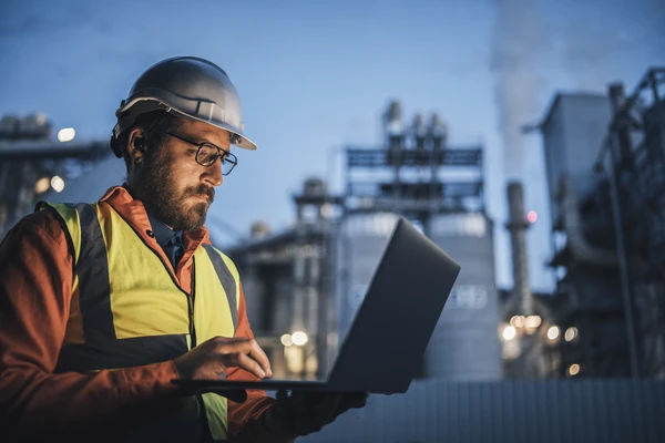 Oil plant worker