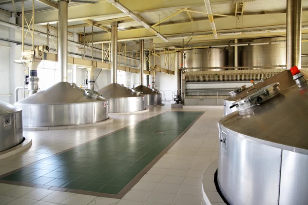 Large lauter tun in a brewery