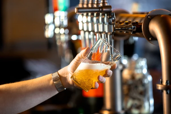 Pouring in a pint