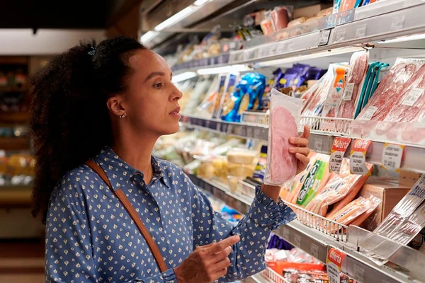Woman at a supermarket