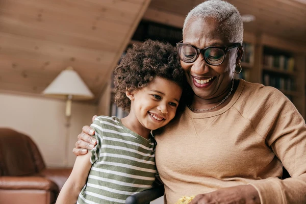 grandmother and child