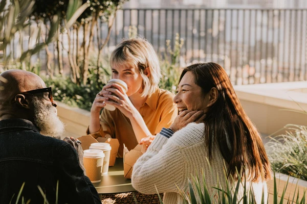 friends chatting