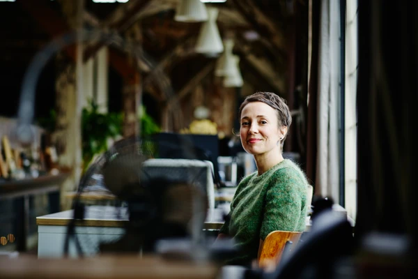 Woman in café