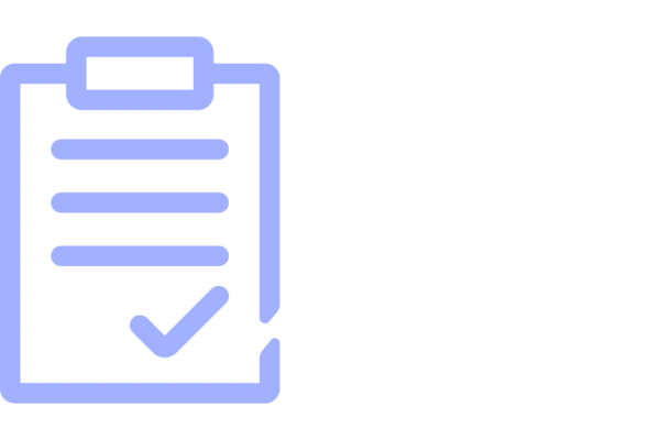 Icon showing a clipboard with a tickmark, indicating quality assurance 