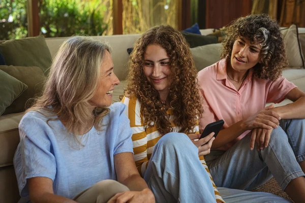 family fun on couch