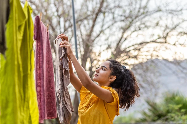 woman-laundry-garden
