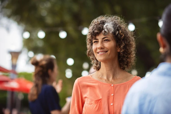 woman smiling