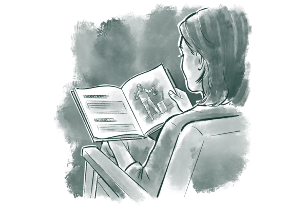 Woman read a book