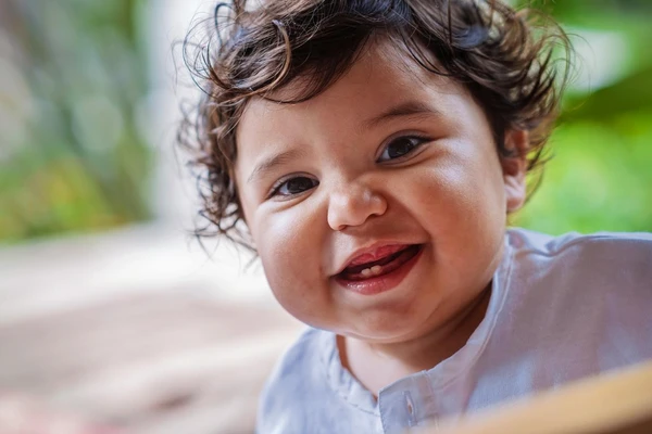 baby boy smiling