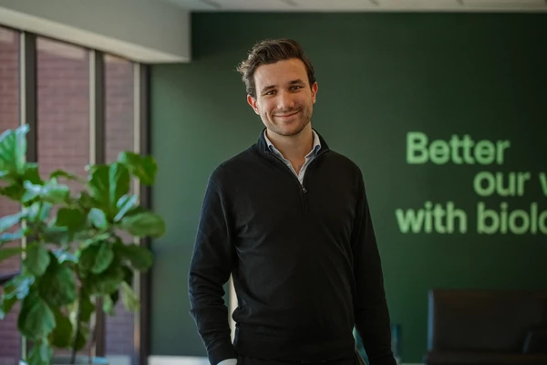 Guy in black shirt smiling