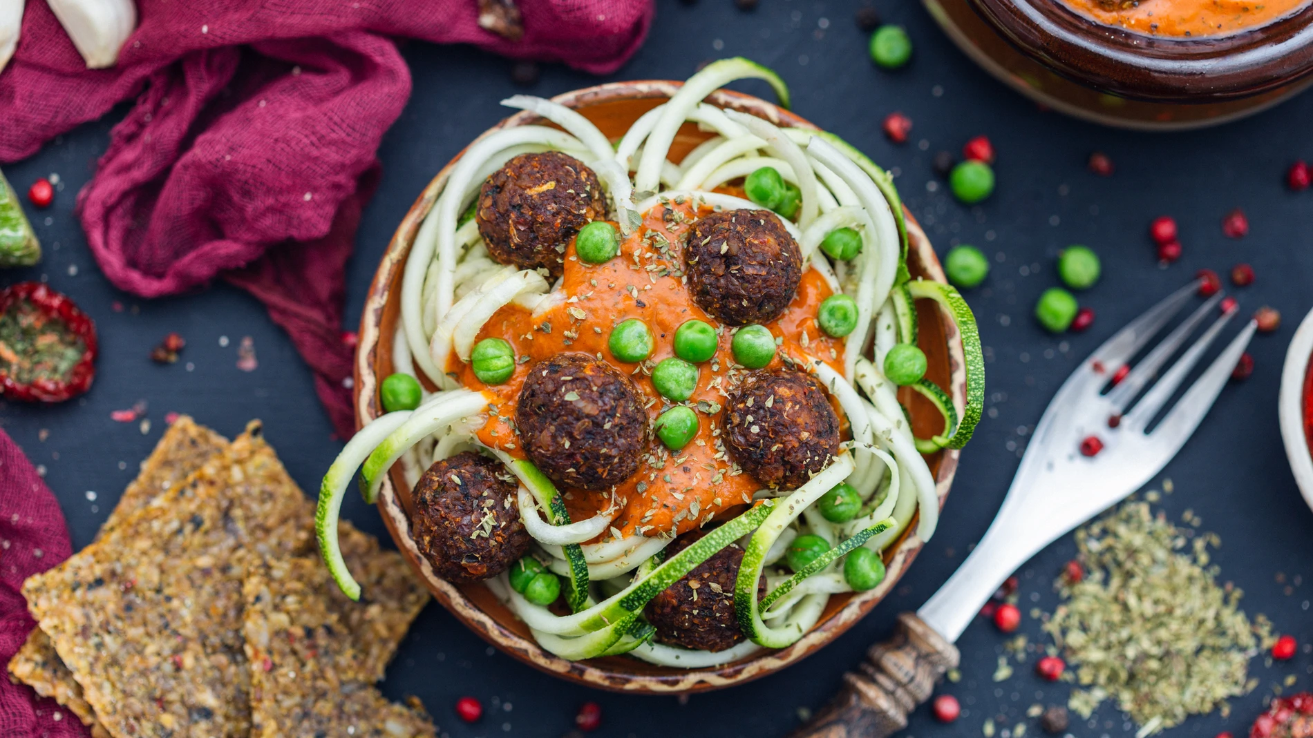 Deliciously tasty plant-based meatballs