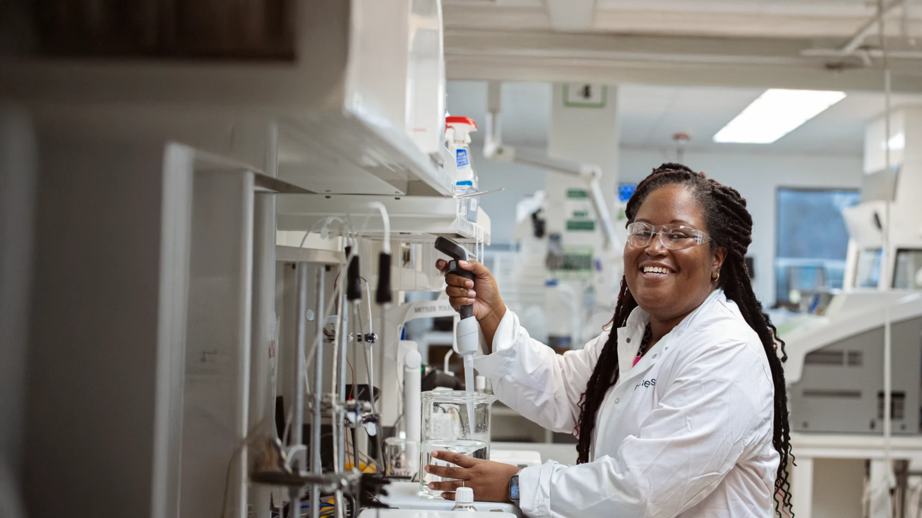Novonesis employee in lab