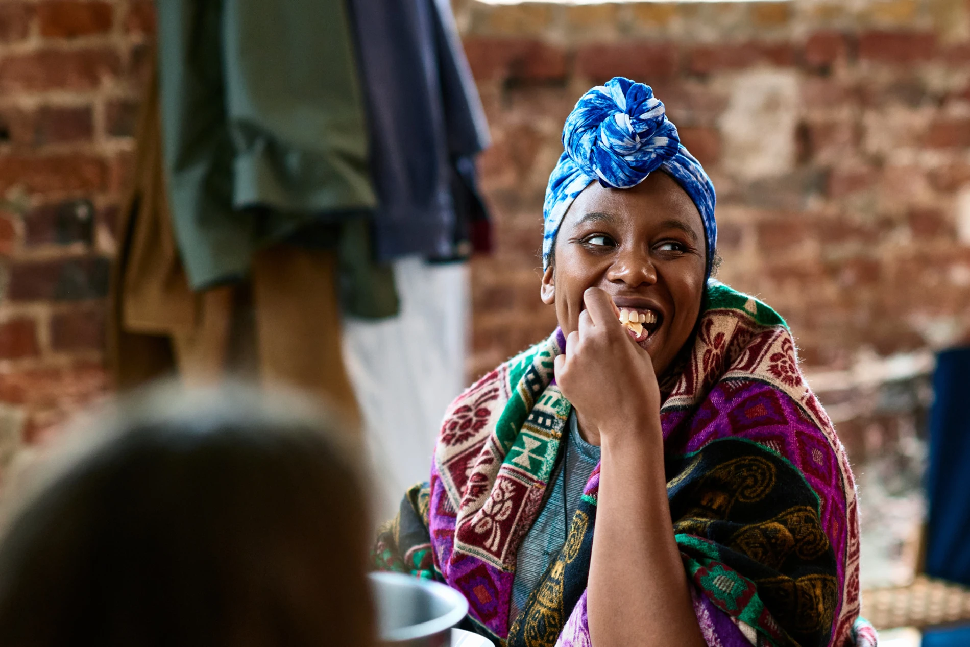 woman smiling