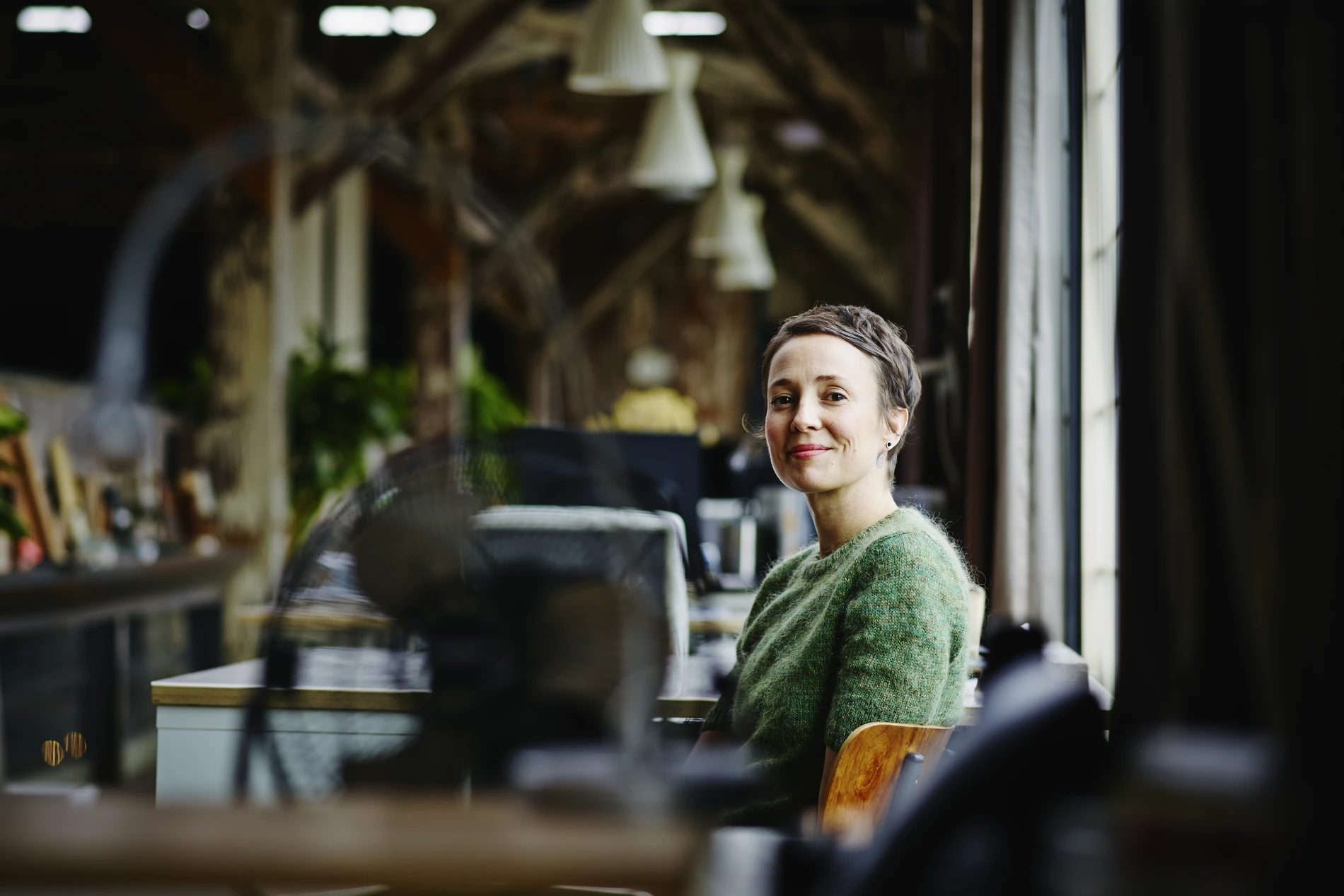 woman in cafe