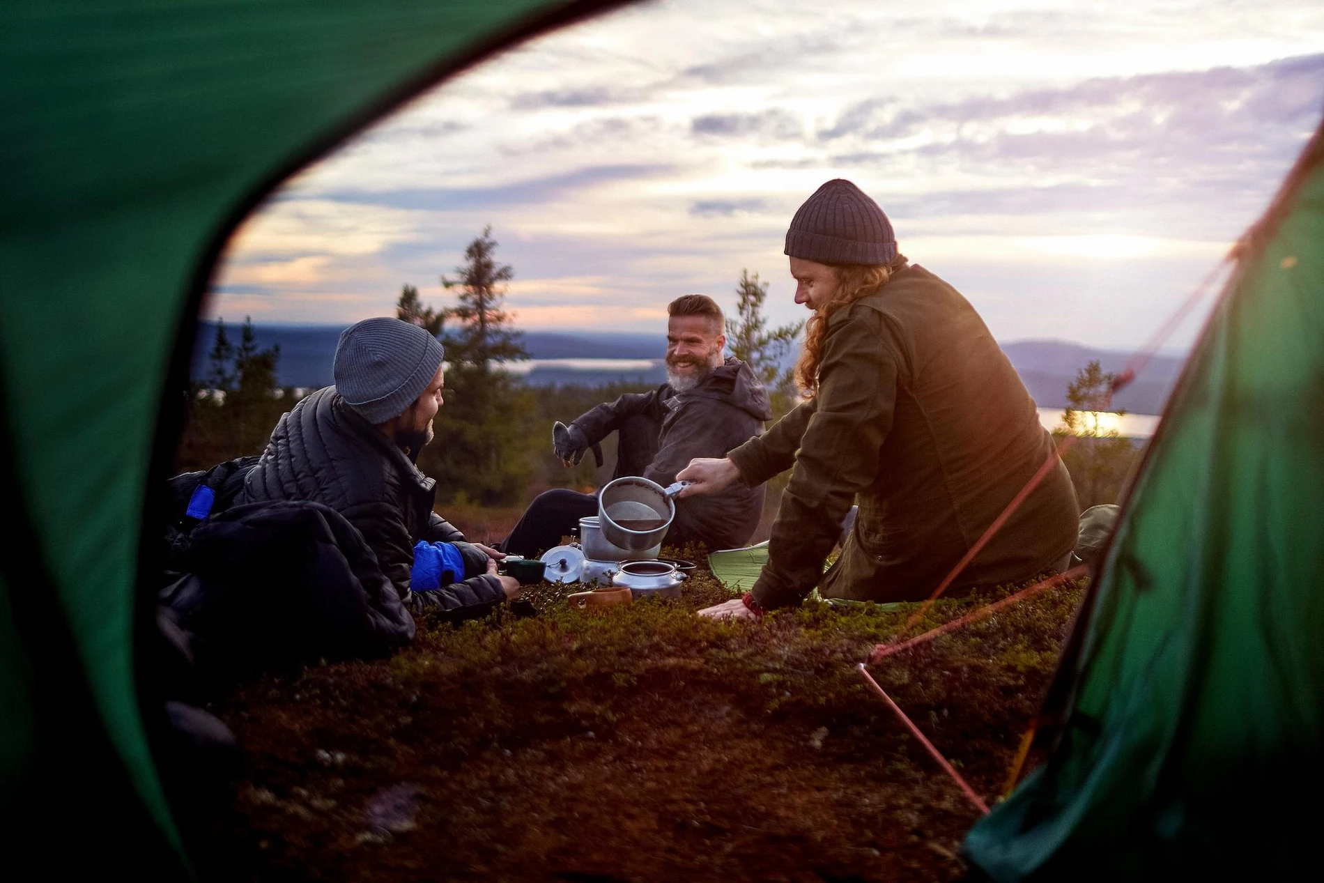 friends camping