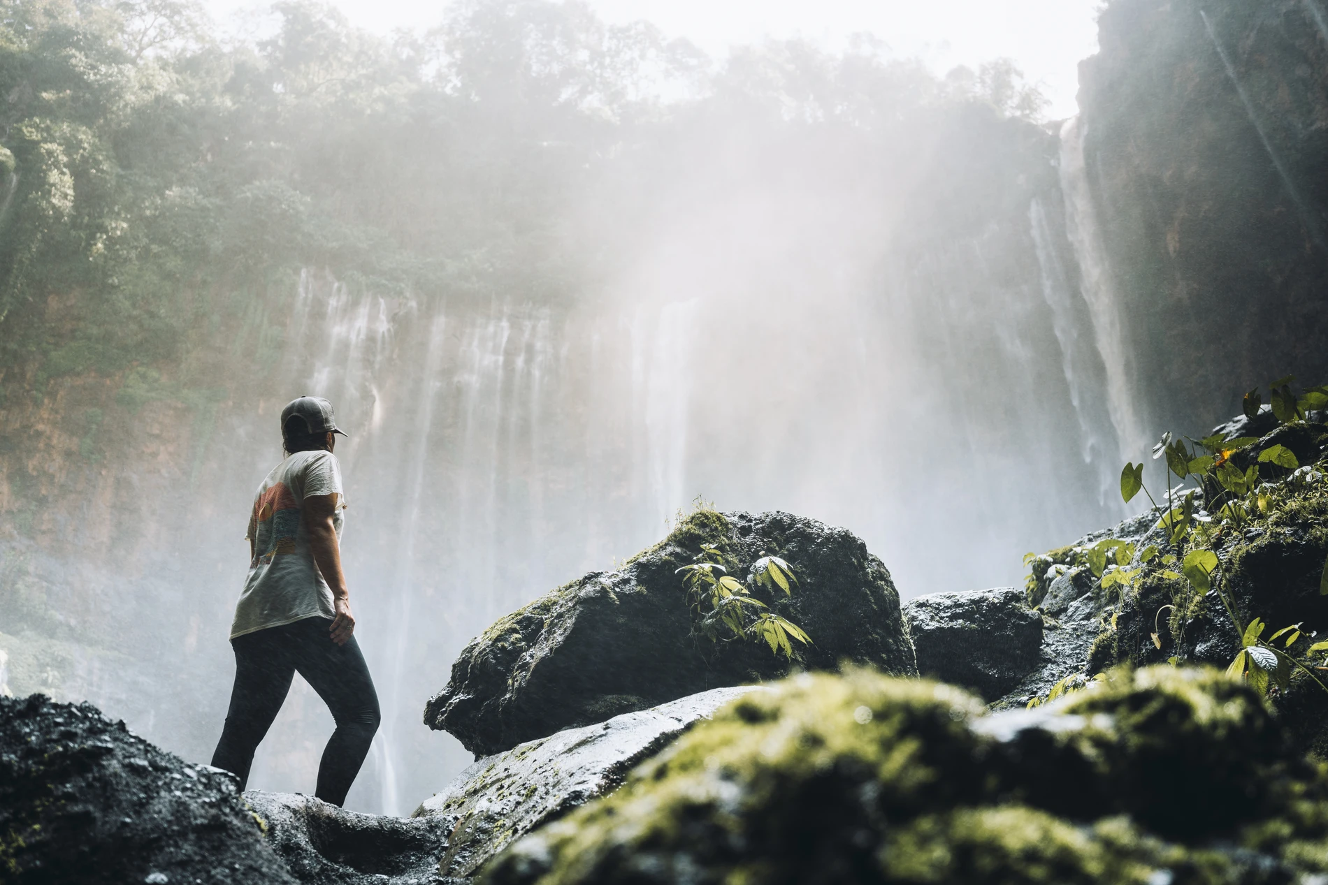 man hiking