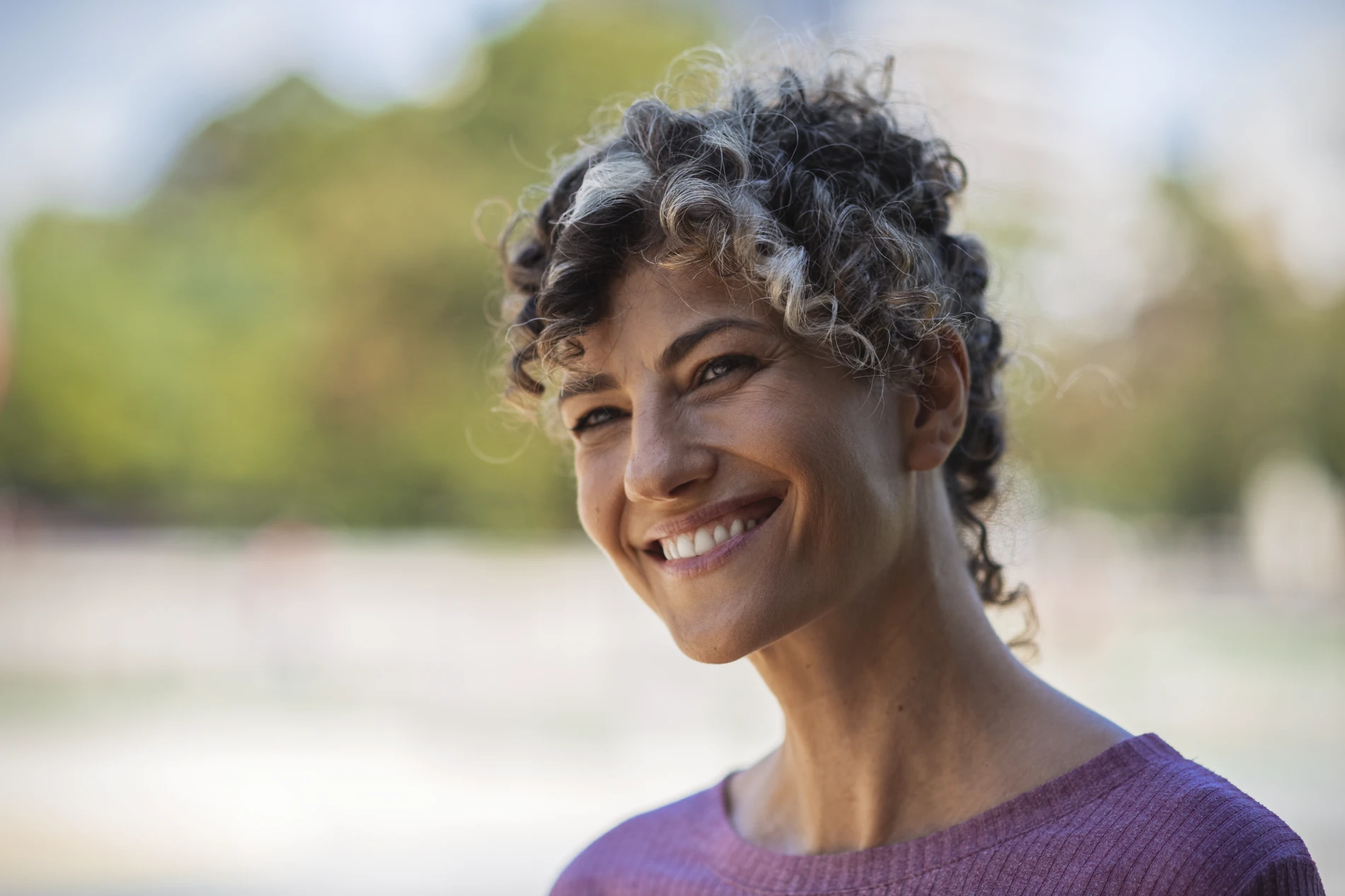 woman smiling