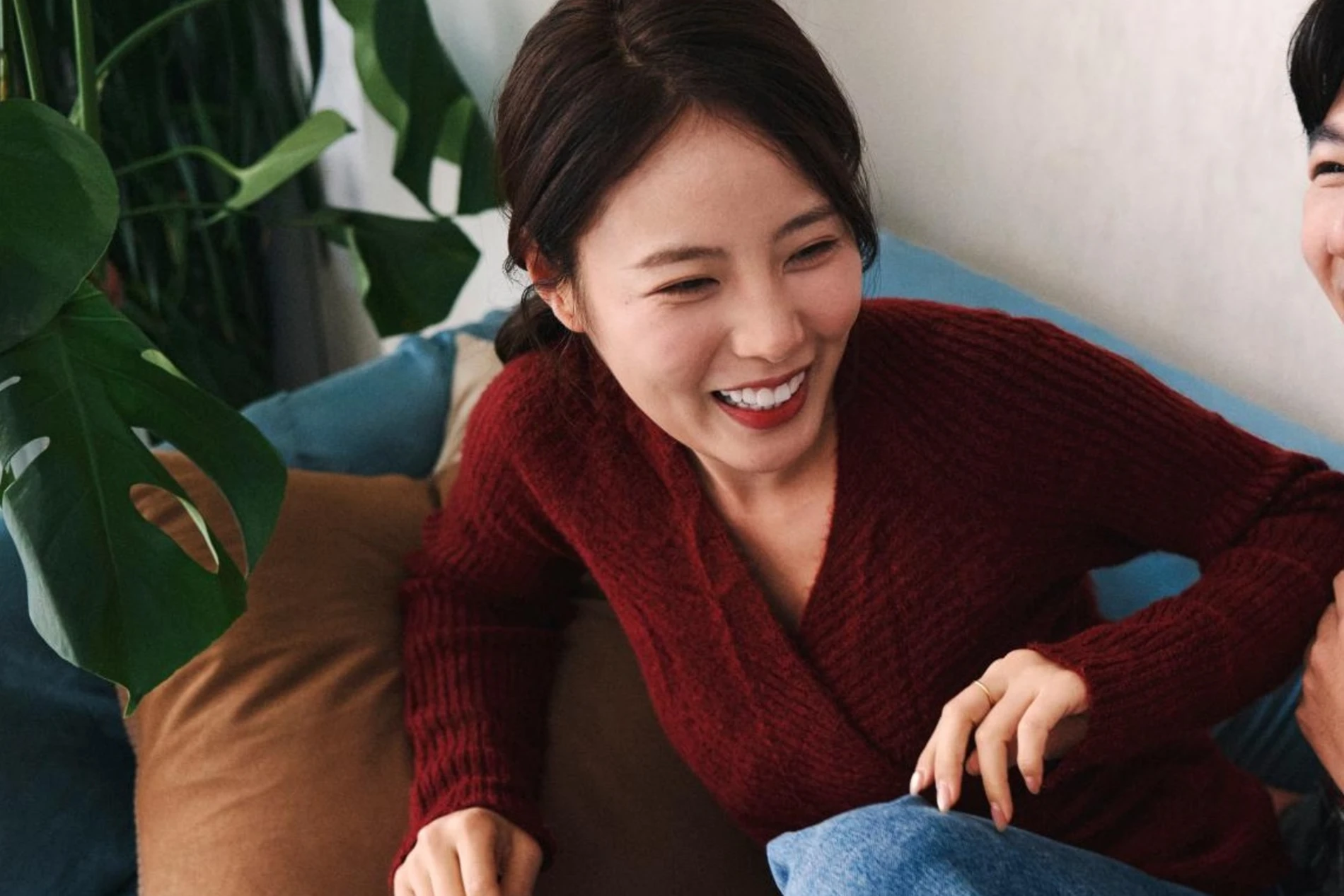 woman laughing